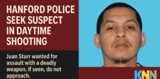 Hanford Police Seek Suspect in East Second Street Shooting