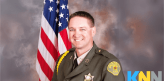 Sheriff Dave Robinson speaking at the Kings County Board of Supervisors meeting announcing his planned retirement effective November 24 2025