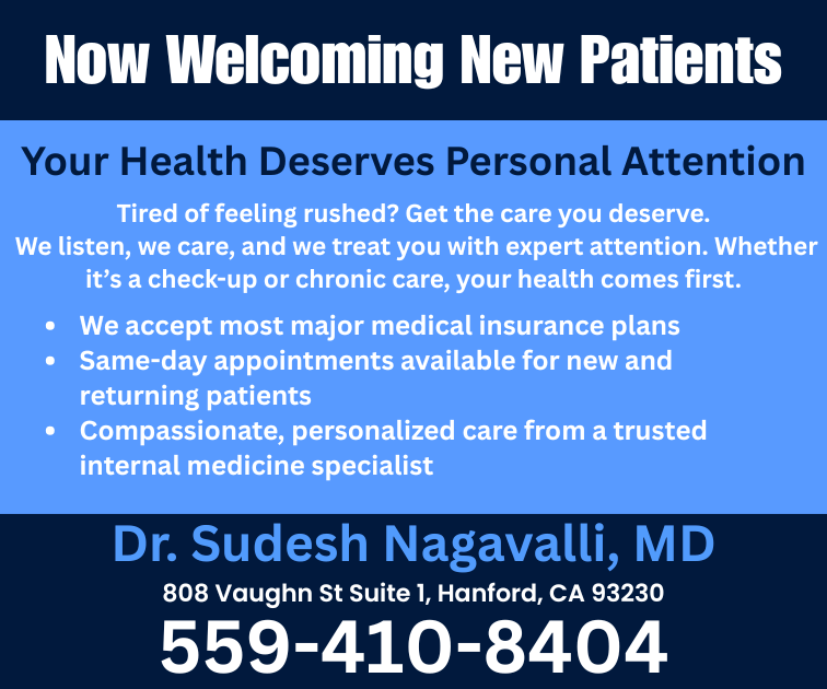 Dr. Nagavelli, experienced internal medicine doctor in Hanford providing personalized care and chronic disease management