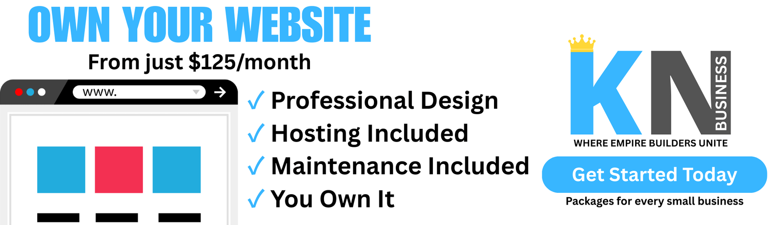 Kings network business website ad