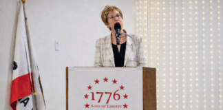 Stacy Korsgaden Speaks in Hanford While Campaigning for California Insurance Commissioner