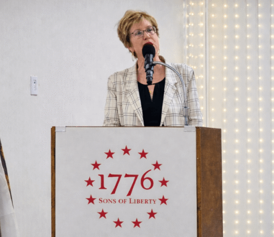 Stacy Korsgaden Speaks in Hanford While Campaigning for California Insurance Commissioner